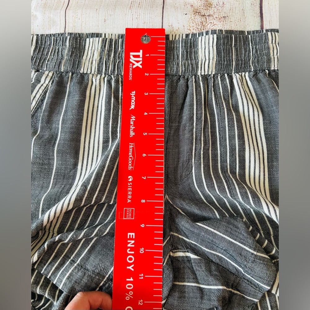 Sonoma Gray White Striped Ultra Comfort Waistband Mid Rise Pocket Shorts L NWOT - Picture 13 of 13